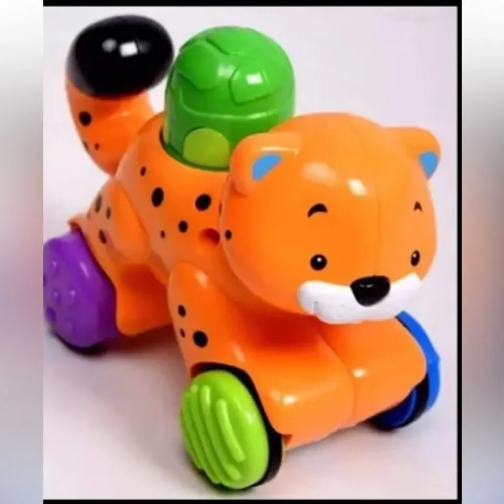 Rare! Fisher-Price Press and Go Cheetah Toy!